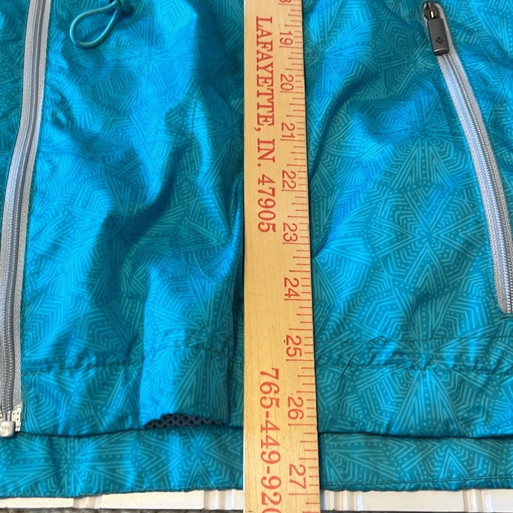 Columbia Teal Patterned Jacket With Drawstrings F… - image 6